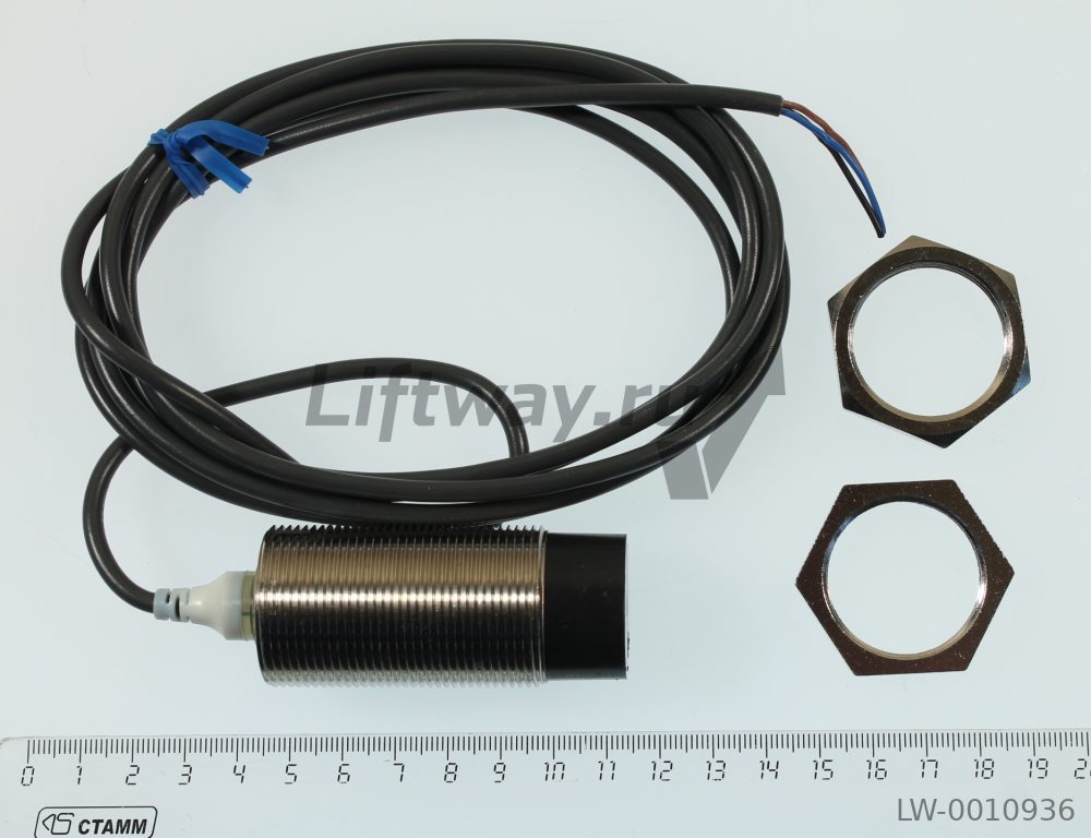 Датчик индуктивный M30, 12..24VDC, неэкранированный, PNP NO, кабель 2 м