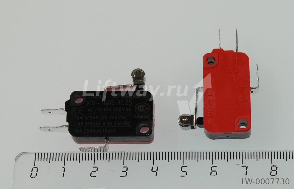 Микровыключатель RV-165S-1C25 16A 250В