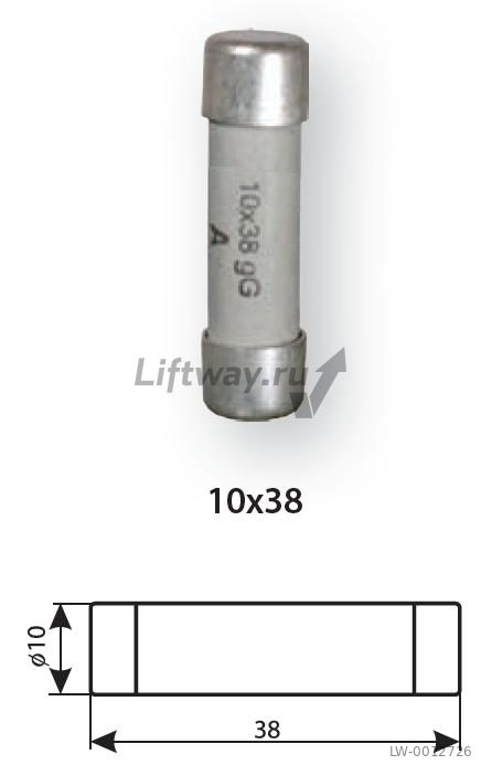 Предохранитель керамический 10х38 6A 500В тип gG