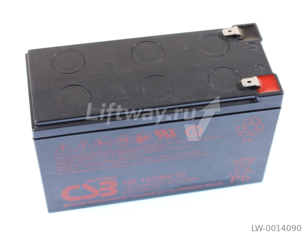 Аккумулятор  CSB HR 1234W 12В 9 Аh, клемма 6,3мм.