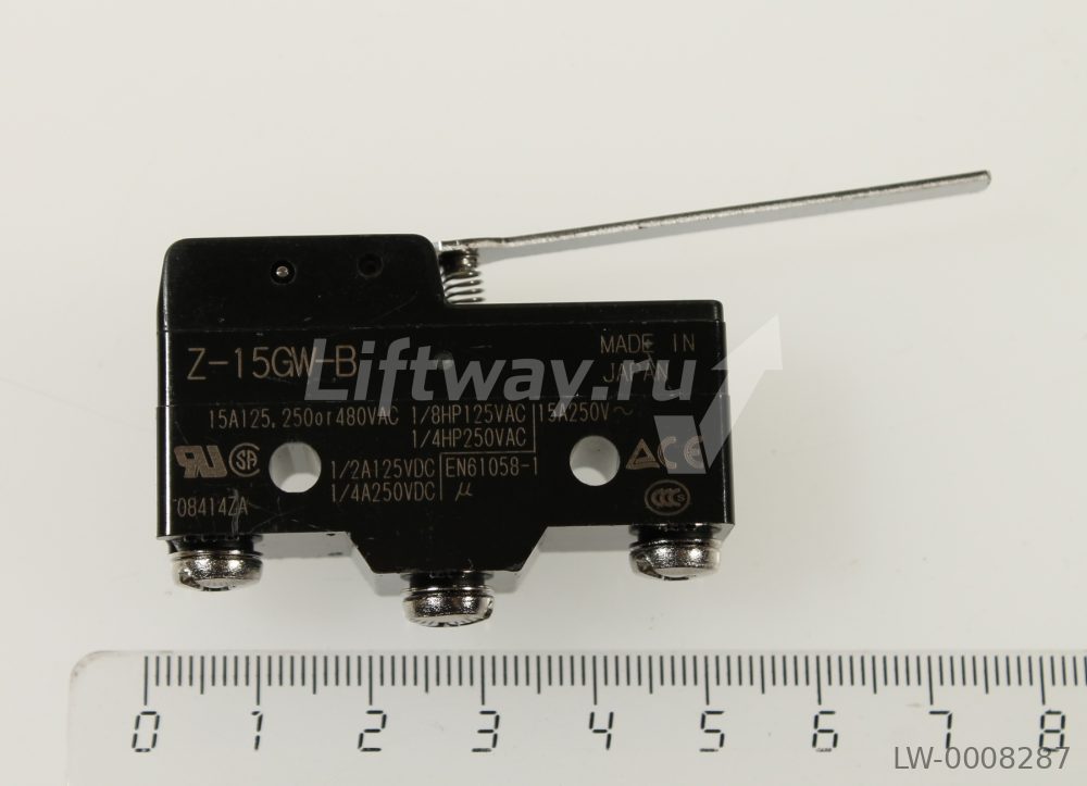 Микровыключатель с длинным плечом L=63,2мм (без ролика)