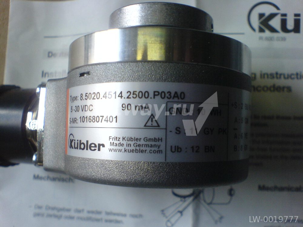 Энкодер (тахометр) главного привода лебедки KUBLER 8.5020.4514.2500.P03A0