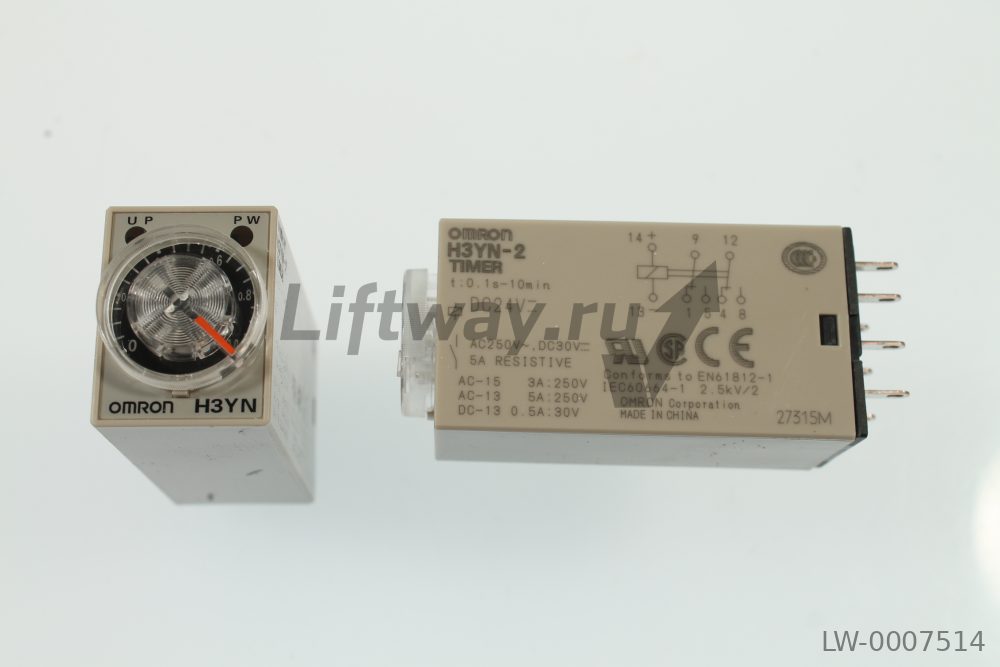 Реле времени H3YN-2 DC24V диапазон времени с 0,1 сек до 10 мин (замена для H3Y-2-C)