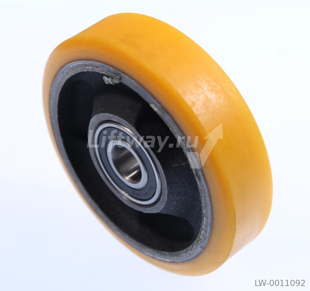 Ролик башмака кабины/противовеса D=100мм, ширина 25 мм, d=15mm, 2x подш. 6202 2RS
