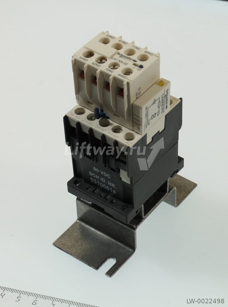 Вспомогательный контактор (катушка 80V DC, 4NO), с блоком доп.контактов (2NO+2NC) и варистором
