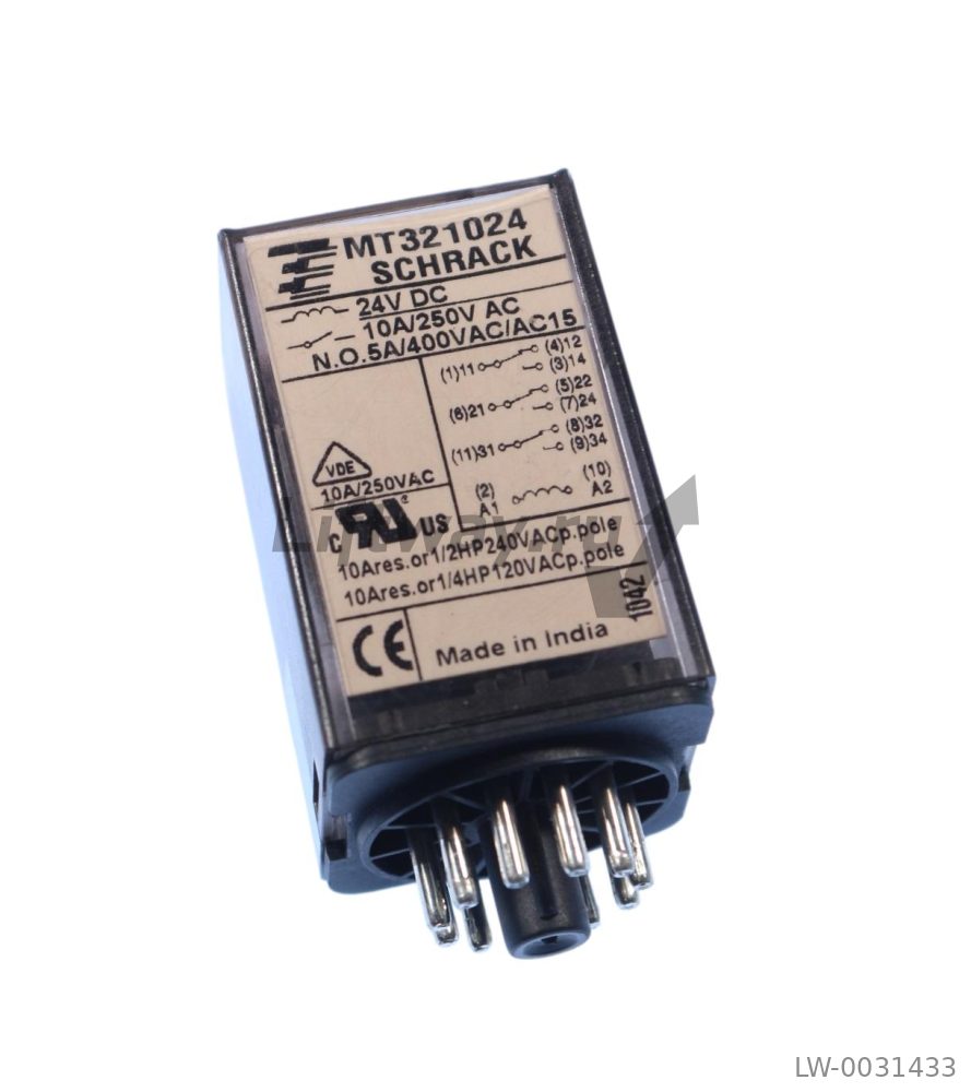 Многорежимное реле МТ, 3 перекл.контакта, 11-пол, 10А, 24VDC Schrack