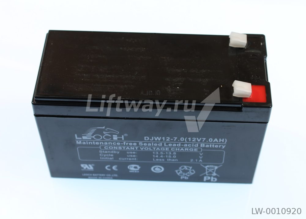 Аккумулятор LEOCH DJW12-7.0 - 12В, 7Ач ( 12V, 7 Ah) 151x65x94,5мм