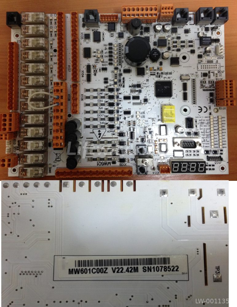 Плата главного контроллера MW601C00Z лифта Metron