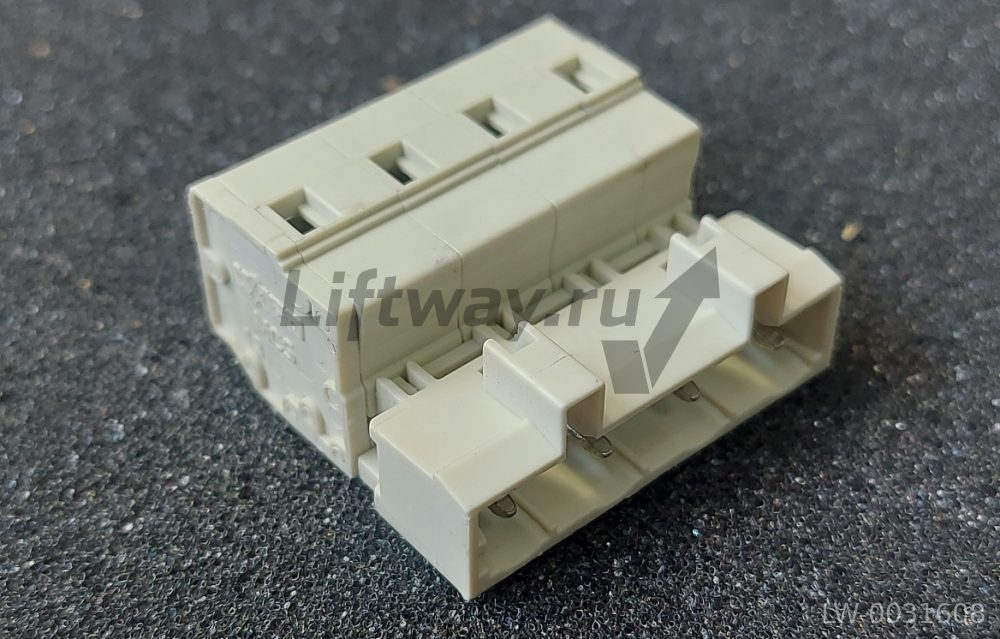 4-контакт. вилка, шаг 7,5 мм, светло-серая 723-604