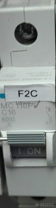 Выключатель (автомат) MC116P C16 (16 Ампер) 1P