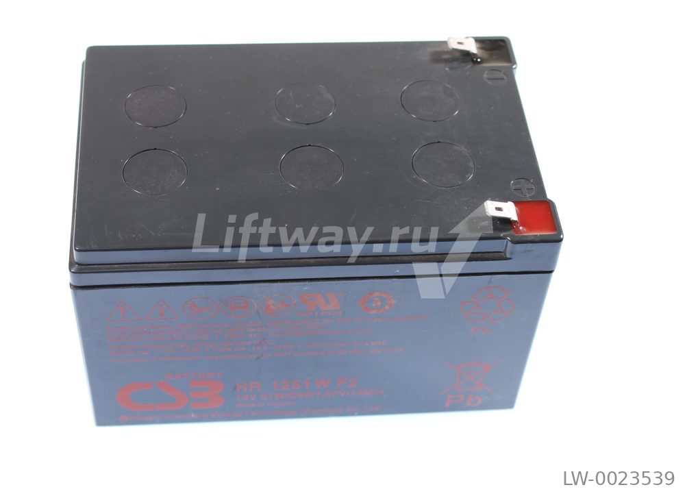 Аккумулятор CSB HR 1251W 12 В, 13 Ач клемма 6,35 мм (151х98х94,1мм)