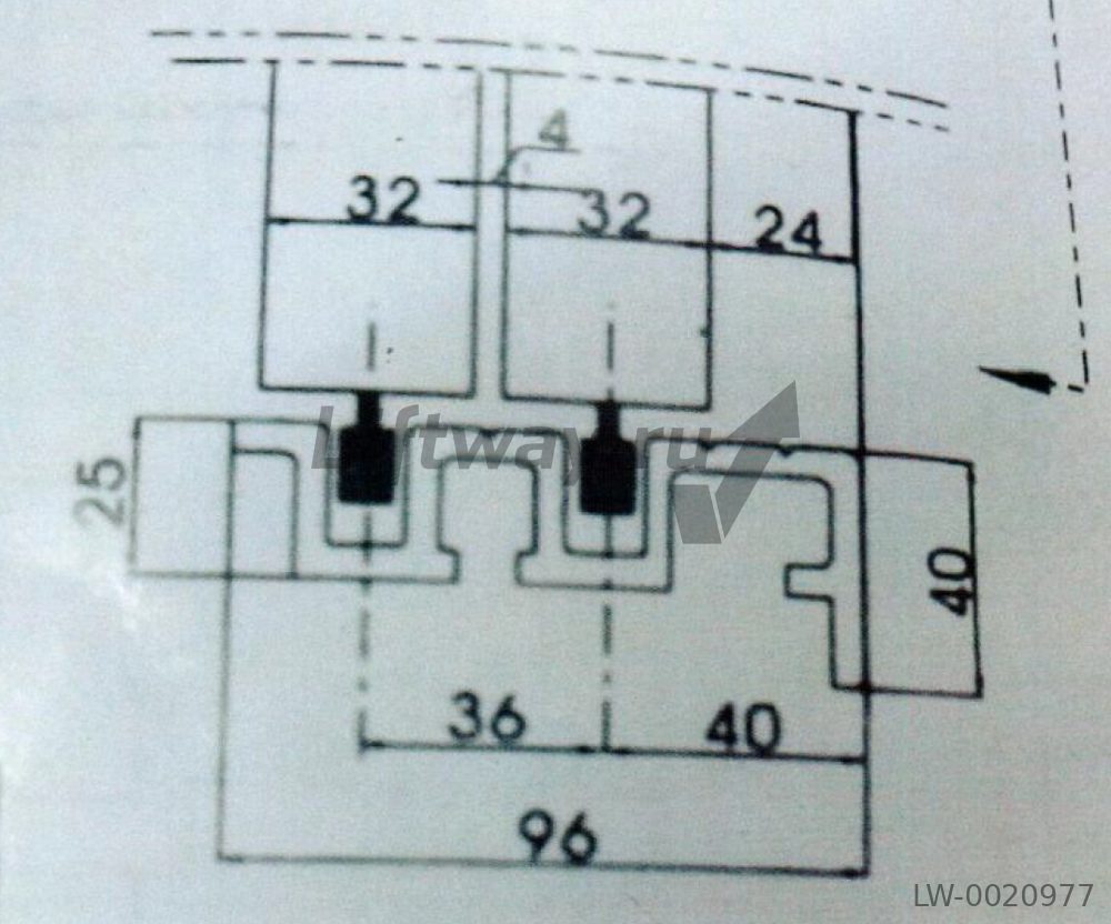 Порог дверей кабины L=2015мм ширина 96мм Sigma