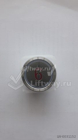 Кнопка приказа "6" тип BA213 круглая лифт BLT