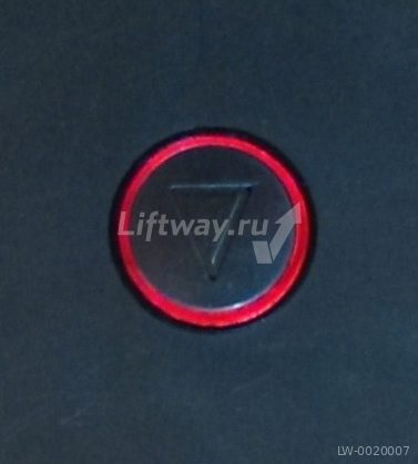 Кнопка вызова круглая "ВНИЗ" красная подсветка Thyssen