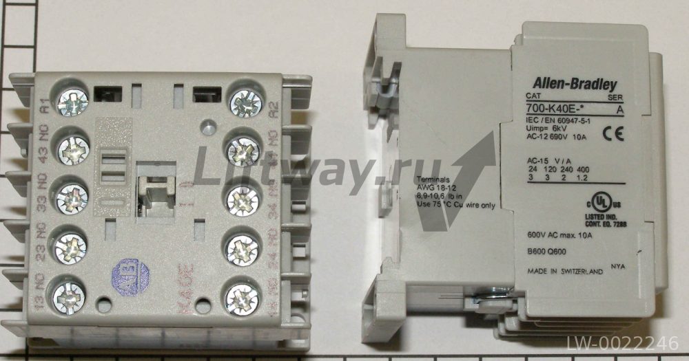 Контактор 230VAC 10A 4НО 50/60Гц