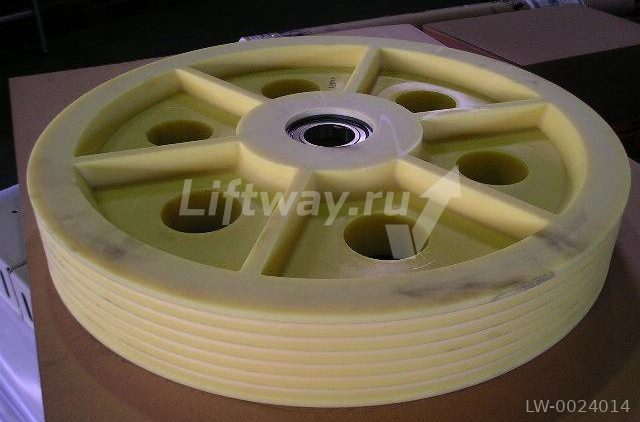 Отводной блок (OPTAMID) 550x6x10мм подш. 6311-ZZ , расст. между тросами 14 мм