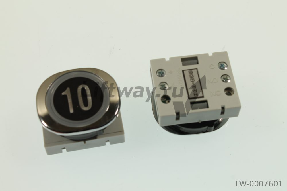 Кнопка приказа "10" черная F6-LENS