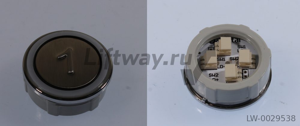Кнопка приказа "1" FMR RE (24V DC), красная подсветка, двухконтактные разъемы