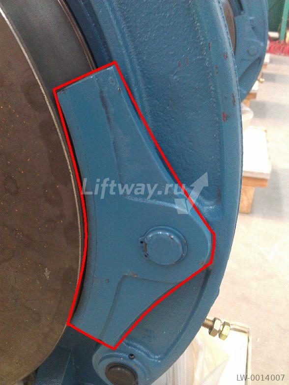Тормозная колодка BLT, зав.№ BLT07K/1473, тип тормоза колодочный YLZ 1500290, D шкива 500мм, 180х65