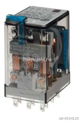 Промежуточное реле, 3 перекидных контакта, 10А, 12VDC