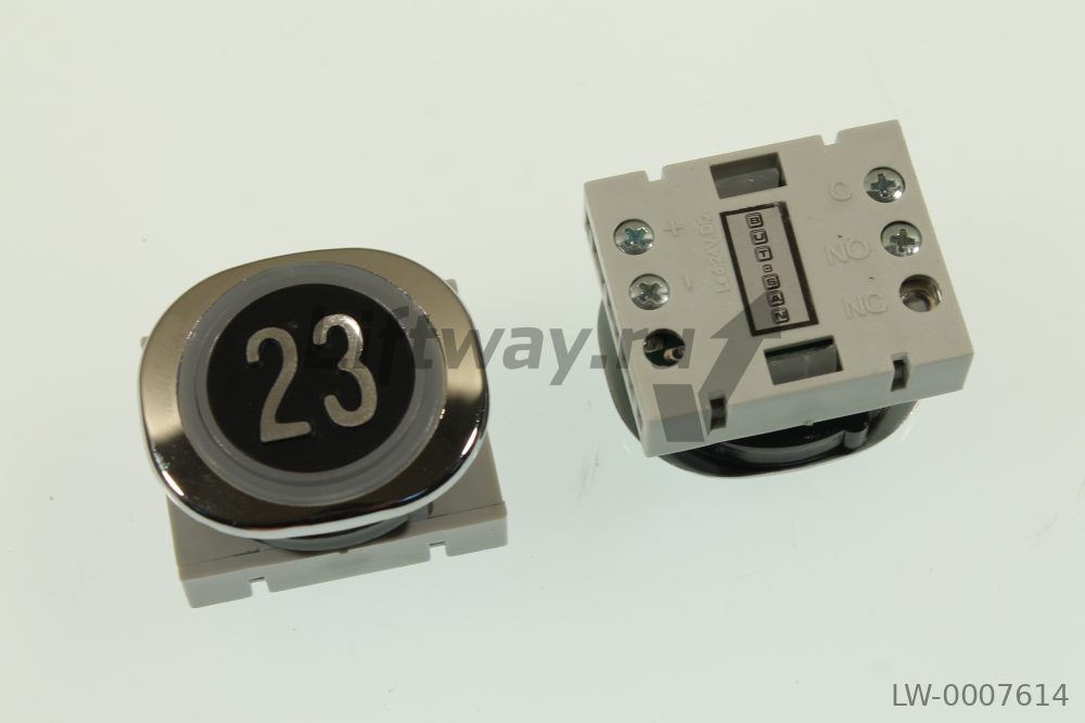Кнопка приказа "23" черная F6-LENS