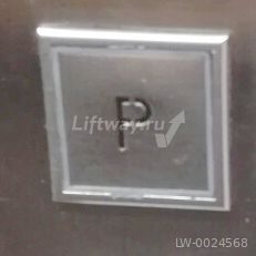 Кнопка "P" Thyssen KT40 STEP C 40х40мм (Европейский вариант) Голубая подсветка, без Браиля