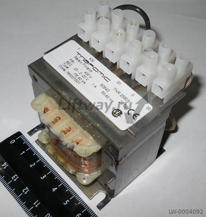 Трансформатор частотного преобразователя V3F25 400V 50-60HZ TYPE: PE 40 VA