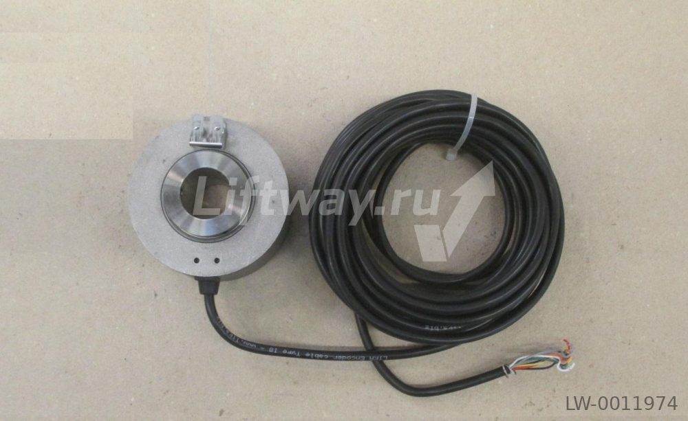 Датчик угла поворота инкрементальный C80-H-1024ZCU425L10/S538 на вал 25мм, 5-30V, с кабелем 10м