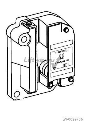 Ловитель плавного торможения серия B9672C14 ПРАВЫЙ