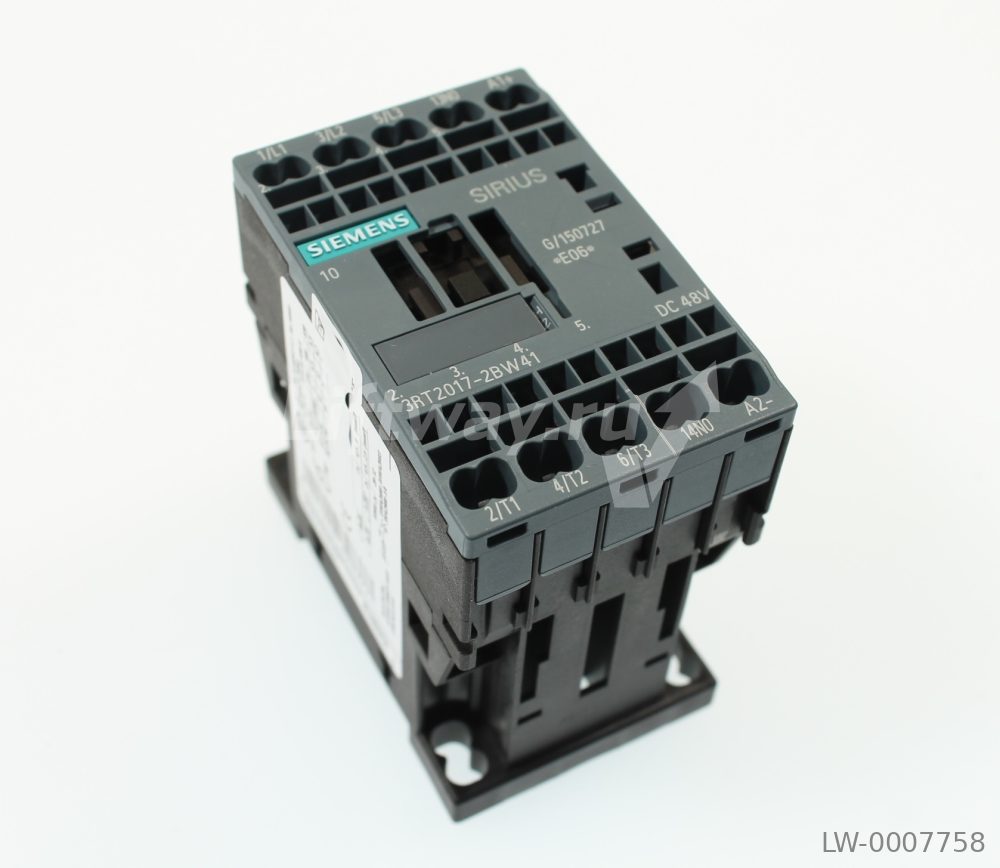 КОНТАКТОР, 3 ПОЛ., AC-3, 5.5КВТ/400В, БЛОК-КОНТАКТ 1НО, DC 48V, ТИПОРАЗМЕР S00, ПРУЖИННЫЕ КЛЕММЫ
