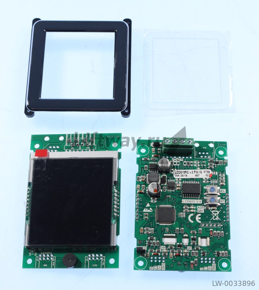 Индикатор черный ICARO LCD619RC с рамкой